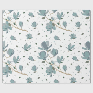 Papel De Regalo patrón de flores de magnolia
