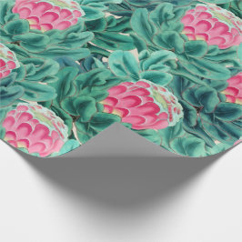 Papel De Regalo Patrón de flores de protección exóticas