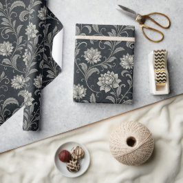 Papel De Regalo Patrón de flores góticas