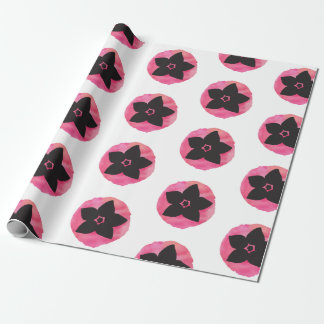 Papel De Regalo Patrón de flores rosadas hawaianas
