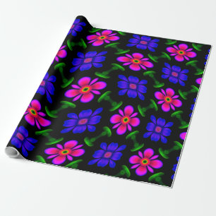 Papel De Regalo Patrón de flores rosas adorables