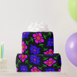 Papel De Regalo Patrón de flores rosas adorables