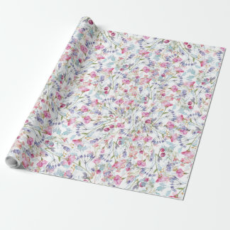 Papel De Regalo Patrón de flores silvestres acuáticas