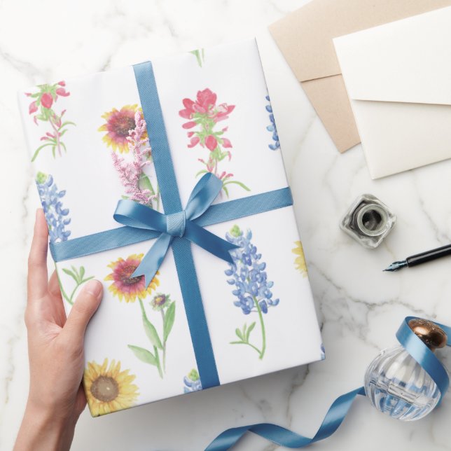 Papel De Regalo Patrón de flores silvestres de Texas (Regalar)