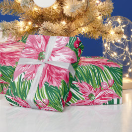 Papel De Regalo Patrón de follaje navideño divertido 