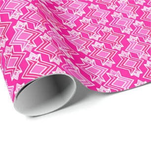 Papel De Regalo Patrón de fondo Art Deco, rosa fucsia