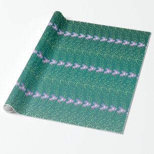 Papel De Regalo Patrón de fondo de fondo Verde azulado de violetas