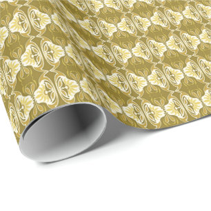 Papel De Regalo Patrón de fondo de pantalla Art Deco - dorado y bl