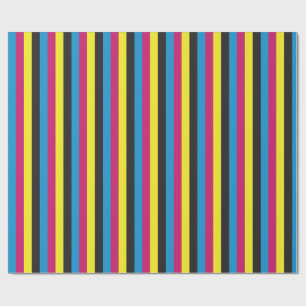 Papel De Regalo patrón de fondo de rayas cmyk gráfico color cyan