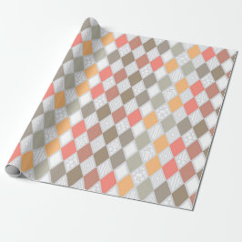 Papel De Regalo Patrón de forma de diamante retro