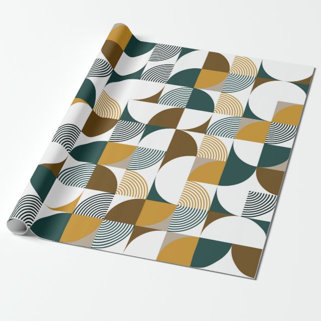 Papel De Regalo Patrón de forma geométrica sin costuras moderno (Desenrollado)