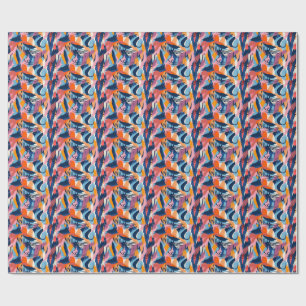 Papel De Regalo Patrón de Formas Abstractas Modernas Vibrantes
