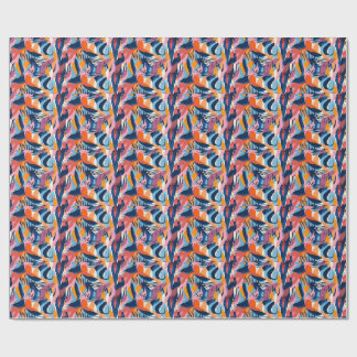 Papel De Regalo Patrón de Formas Abstractas Modernas Vibrantes