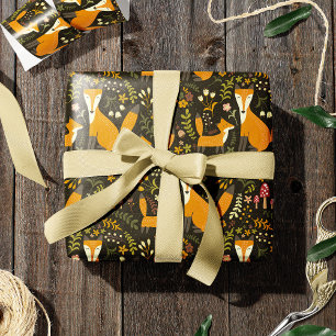Papel De Regalo Patrón de Fox de Woodland