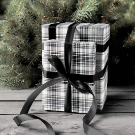 Papel De Regalo Patrón de fragmentos de plástico blanco y negro ac