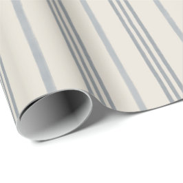 Papel De Regalo Patrón de franja azul pizarra atemporal pintado