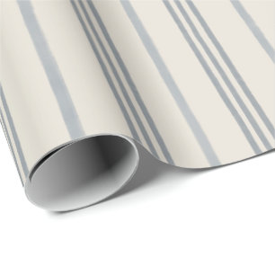 Papel De Regalo Patrón de franja azul pizarra atemporal pintado