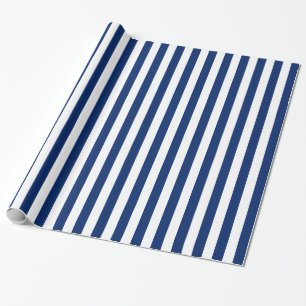 Papel De Regalo Patrón de franjas azules reales