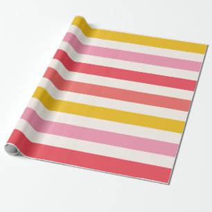 Papel De Regalo Patrón de franjas de verano audaces
