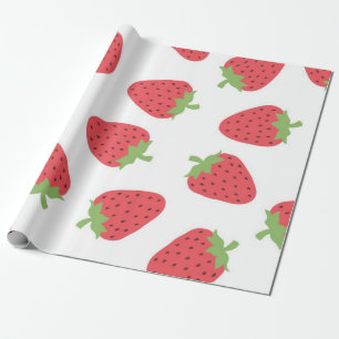 Papel De Regalo Patrón de fresa