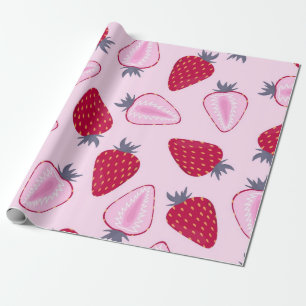 Papel De Regalo Patrón de fresa