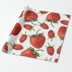 Papel De Regalo Patrón de fresa