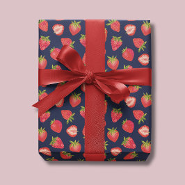 Papel De Regalo Patrón de fresa