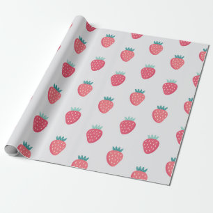 Papel De Regalo Patrón de fresa juguetón
