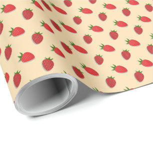 Papel De Regalo Patrón de fresa para verano de frutas