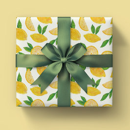 Papel De Regalo Patrón de fruta de limón cítrico