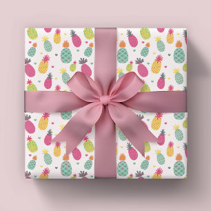Papel De Regalo Patrón de fruta de verano de piña tropical