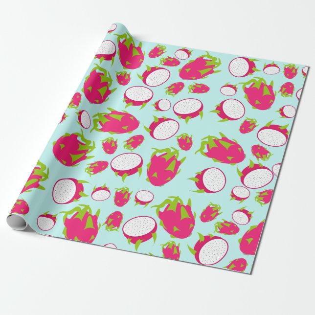 Papel De Regalo Patrón de fruta dragón (Desenrollado)