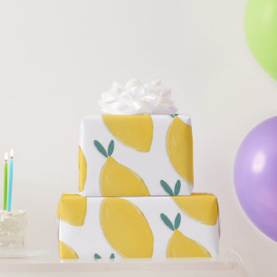 Papel De Regalo Patrón de fruta limón  