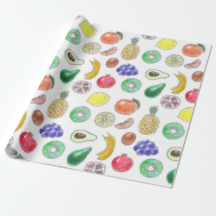 Papel De Regalo Patrón de frutas