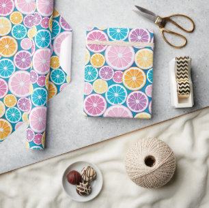 Papel De Regalo Patrón de frutas de cítricos Pastel