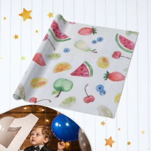 Papel De Regalo Patrón de frutas tropicales de verano de tendencia