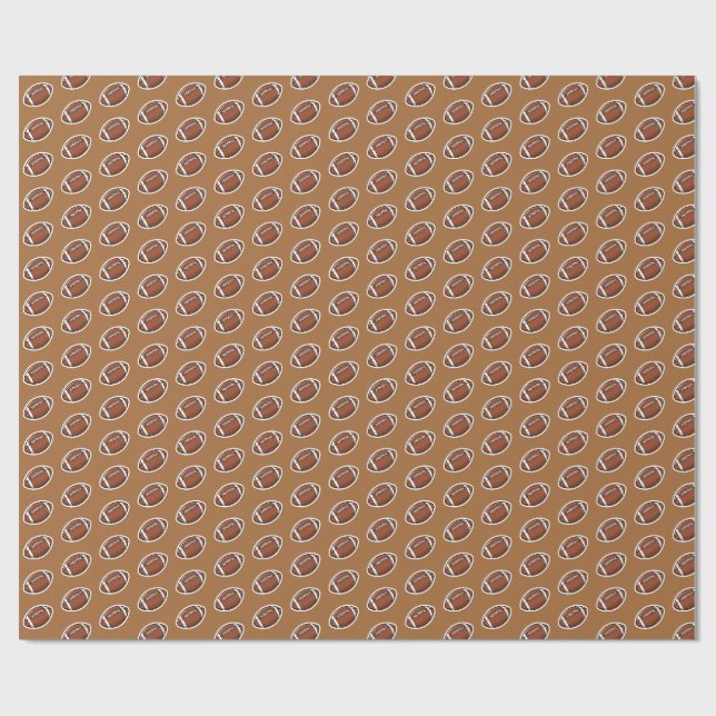 Papel De Regalo patrón de fútbol americano (Superficie plana)