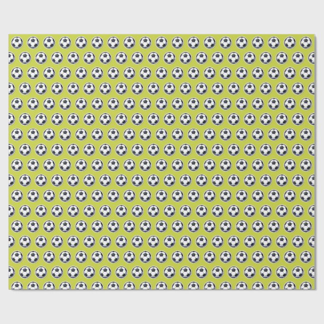 Papel De Regalo patrón de fútbol soccer (Superficie plana)