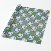 Patrón de Futbolín azul y blanco