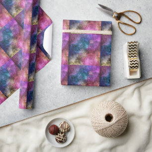 Papel De Regalo Patrón de galaxia colorido