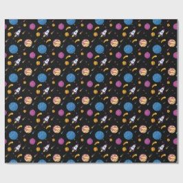 Papel De Regalo Patrón de galaxia de viajes de nave espacial