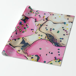 Papel De Regalo Patrón de galleta de animales escarchados