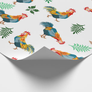 Papel De Regalo Patrón de gallos