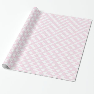 Papel De Regalo Patrón de gallos rosados y blancos