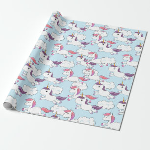 Papel De Regalo Patrón de garabatos de unicornios
