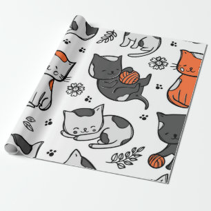 Papel De Regalo Patrón de gato