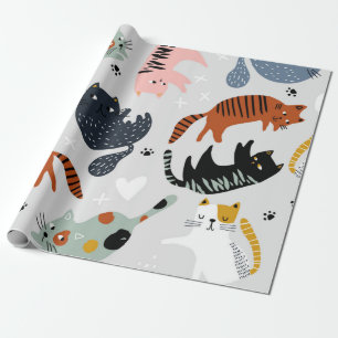 Papel De Regalo Patrón de gato