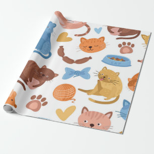 Papel De Regalo Patrón de gato
