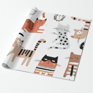 Papel De Regalo Patrón de gato