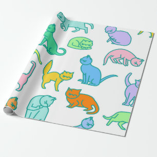 Papel De Regalo Patrón de gato